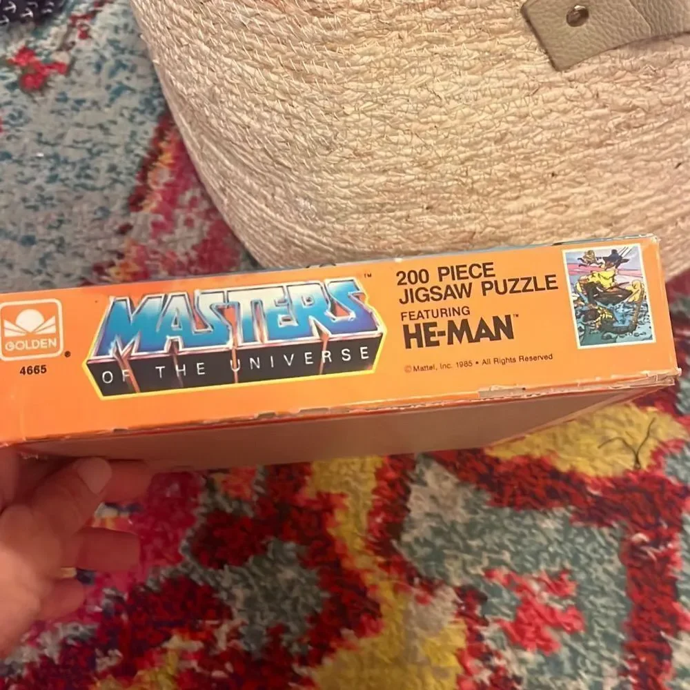1985 Golden Masters of the Universe He-Man 200 Piece Puzzle Complete